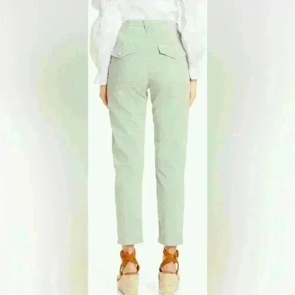 Veronica Beard Arya Straight High Rise Pants Women’s Size 27 4 Light Sage Green - Picture 2 of 16